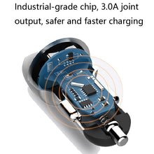 Load image into Gallery viewer, 2 PCS Aluminum Ring 5V3.1A Display Car Charger  QC3.0+3.1A Aluminum Alloy Multi-function Halo Digital Display Car Charger, WMY-C030 (Gold), WMY-C030 (Snow Silver), WMY-C030 (Elegant Black), WMY-C030 (Sapphire Blue), WMY-C030 (Champagne Red)