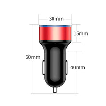 Load image into Gallery viewer, 2 PCS Aluminum Ring 5V3.1A Display Car Charger  QC3.0+3.1A Aluminum Alloy Multi-function Halo Digital Display Car Charger, WMY-C030 (Gold), WMY-C030 (Snow Silver), WMY-C030 (Elegant Black), WMY-C030 (Sapphire Blue), WMY-C030 (Champagne Red)
