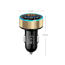 Load image into Gallery viewer, Halo Car MP3 Bluetooth Player Car Charger Car FM Transmitter 3.1A Car Charger, Elegant Black, Tyrant Gold, Snow Silver