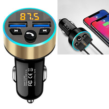 Load image into Gallery viewer, Halo Car MP3 Bluetooth Player Car Charger Car FM Transmitter 3.1A Car Charger, Elegant Black, Tyrant Gold, Snow Silver
