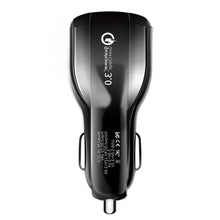 Load image into Gallery viewer, 2 PCS QC3.0+3.1A Car Charger Dual USB 6A Halo Wine Bottle Fast Charge Car Charger, Elegant Black, Classic White