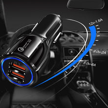 Load image into Gallery viewer, 2 PCS QC3.0+3.1A Car Charger Dual USB 6A Halo Wine Bottle Fast Charge Car Charger, Elegant Black, Classic White