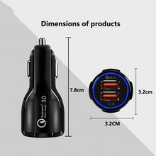 Load image into Gallery viewer, 2 PCS QC3.0+3.1A Car Charger Dual USB 6A Halo Wine Bottle Fast Charge Car Charger, Elegant Black, Classic White