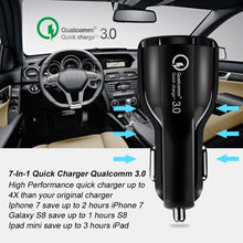 Load image into Gallery viewer, 2 PCS QC3.0+3.1A Car Charger Dual USB 6A Halo Wine Bottle Fast Charge Car Charger, Elegant Black, Classic White