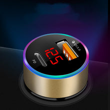 Load image into Gallery viewer, Aluminum Alloy Digital Display PD+QC3.0 Car Charger Multifunctional Car Charger, Elegant Black, Gold, Snowflake Silver