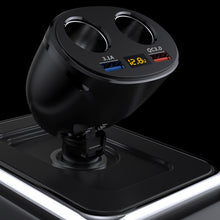 Load image into Gallery viewer, Cigarette Lighter Car Charger Dual USB QC 3.0 Dual Fast Charging 6A Car Charger, WMY-C113