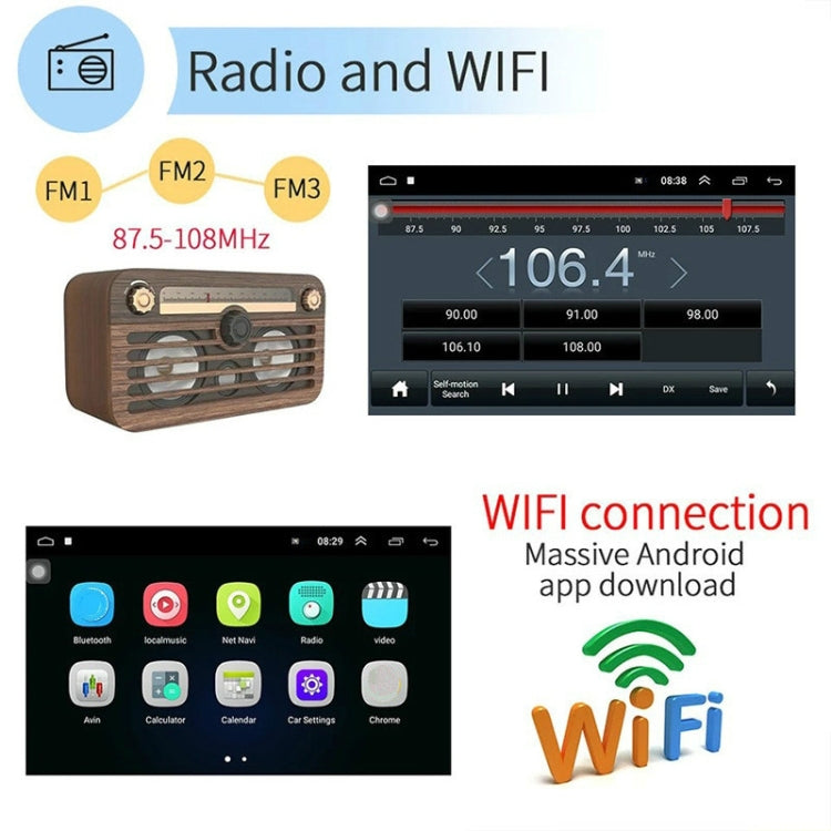 Universal Machine Android Smart Navigation Car Navigation DVD Reversing Video Integrated Machine, 9inch 1+16G Standard, 9inch 2+16G Standard, 9inch 2+32G Standard, 10inch 1+16G Standard, 10inch 2+16G Standard, 10inch 2+32G Standard                     ...