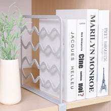 Load image into Gallery viewer, Wardrobe Layered Partitions Bookcase Storage Partitions Freely Partition Bars, White, Gray