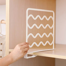 Load image into Gallery viewer, Wardrobe Layered Partitions Bookcase Storage Partitions Freely Partition Bars, White, Gray