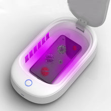 Load image into Gallery viewer, HE01 Sterilization Box  Mobile Phone Disinfection Box UVC Ultraviolet Sterilization Lamp, Grey Lid, Dark Green Lid