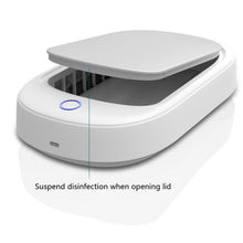 Load image into Gallery viewer, HE01 Sterilization Box  Mobile Phone Disinfection Box UVC Ultraviolet Sterilization Lamp, Grey Lid, Dark Green Lid
