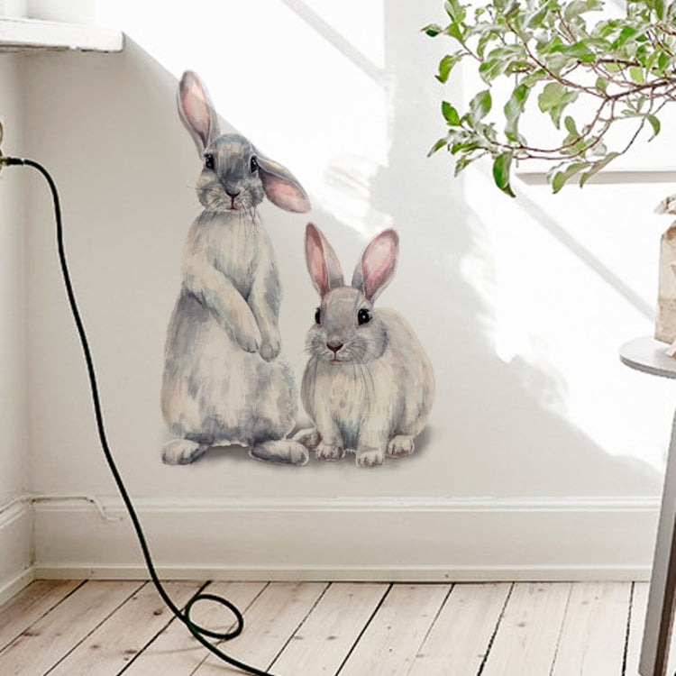 Two Rabbits Home Decoration Removable Wall Stickers
