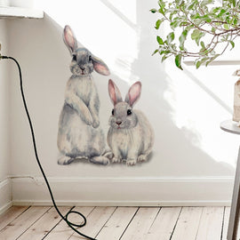 Two Rabbits Home Decoration Removable Wall Stickers