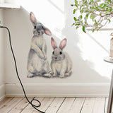 Two Rabbits Home Decoration Removable Wall Stickers