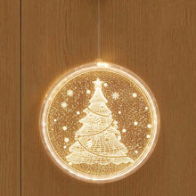 Load image into Gallery viewer, Christmas Decoration Light LED Holiday 3D Hanging Lamp, Battery, USB