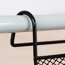 Load image into Gallery viewer, Dormitory Upper Bunk Bedside Storage Rack Bedside Hanging Basket Hook, Black Hanging Basket + Black Hook, White Hanging Basket + White Hook