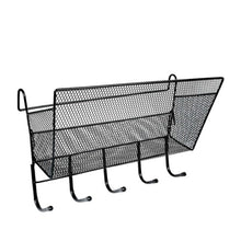 Load image into Gallery viewer, Dormitory Upper Bunk Bedside Storage Rack Bedside Hanging Basket Hook, Black Hanging Basket + Black Hook, White Hanging Basket + White Hook