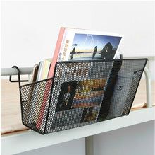 Load image into Gallery viewer, Dormitory Upper Bunk Bedside Storage Rack Bedside Hanging Basket Hook, Black Hanging Basket + Black Hook, White Hanging Basket + White Hook