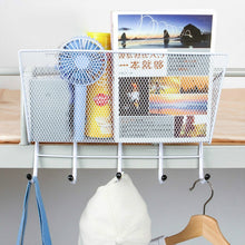 Load image into Gallery viewer, Dormitory Upper Bunk Bedside Storage Rack Bedside Hanging Basket Hook, Black Hanging Basket + Black Hook, White Hanging Basket + White Hook
