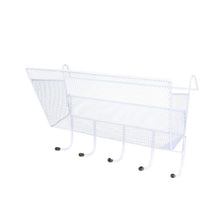 Load image into Gallery viewer, Dormitory Upper Bunk Bedside Storage Rack Bedside Hanging Basket Hook, Black Hanging Basket + Black Hook, White Hanging Basket + White Hook