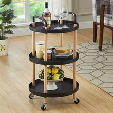 Load image into Gallery viewer, Luxury Movable Trolley Simple Kitchen Living Room Storage Tea Set Rack, Three Layers, Two Layers