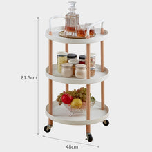 Load image into Gallery viewer, Luxury Movable Trolley Simple Kitchen Living Room Storage Tea Set Rack, Three Layers, Two Layers