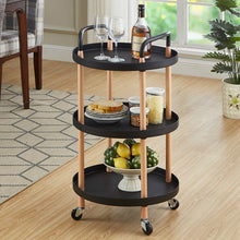 Load image into Gallery viewer, Luxury Movable Trolley Simple Kitchen Living Room Storage Tea Set Rack, Three Layers, Two Layers