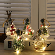 Load image into Gallery viewer, 2 PCS LED Transparent Christmas Plastic Bulb Ball Christmas Tree Decoration Pendant, Style 1, Style 2, Style 3, Style 4, Style 5