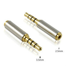 Load image into Gallery viewer, 10 PCS 2.5 Four-level Revolution to 3.5 Female Adapter Mobile Phone Headset Adapter