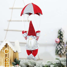 Load image into Gallery viewer, Faceless Skydiving Santa Claus Christmas Window Hanging Decorations, Red Hat, Grey Hat