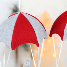 Load image into Gallery viewer, Faceless Skydiving Santa Claus Christmas Window Hanging Decorations, Red Hat, Grey Hat