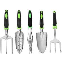Load image into Gallery viewer, Aluminum Alloy Garden Vegetable Garden Tool Sea Tool, Wide Shovel, Scale Shovel, Three-tooth Shovel, Three-tooth Rake, Weed Puller, 4 PCS / Set, 5 PCS / Set