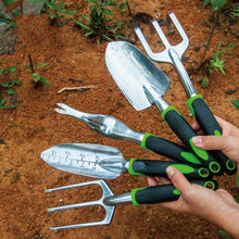 Load image into Gallery viewer, Aluminum Alloy Garden Vegetable Garden Tool Sea Tool, Wide Shovel, Scale Shovel, Three-tooth Shovel, Three-tooth Rake, Weed Puller, 4 PCS / Set, 5 PCS / Set