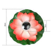 Load image into Gallery viewer, Solar Outdoor Waterproof Floating Light Garden Courtyard Lotus Light, Pink, Light Yellow, White, Purple, Red