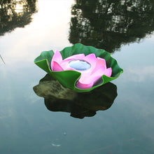 Load image into Gallery viewer, Solar Outdoor Waterproof Floating Light Garden Courtyard Lotus Light, Pink, Light Yellow, White, Purple, Red