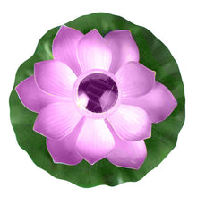 Load image into Gallery viewer, Solar Outdoor Waterproof Floating Light Garden Courtyard Lotus Light, Pink, Light Yellow, White, Purple, Red