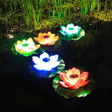 Load image into Gallery viewer, Solar Outdoor Waterproof Floating Light Garden Courtyard Lotus Light, Pink, Light Yellow, White, Purple, Red