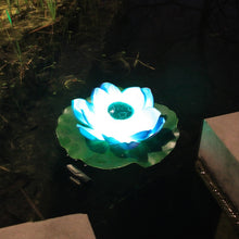 Load image into Gallery viewer, Solar Outdoor Waterproof Floating Light Garden Courtyard Lotus Light, Pink, Light Yellow, White, Purple, Red