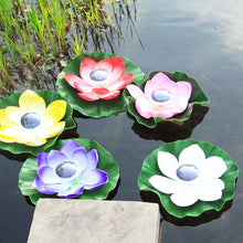 Load image into Gallery viewer, Solar Outdoor Waterproof Floating Light Garden Courtyard Lotus Light, Pink, Light Yellow, White, Purple, Red