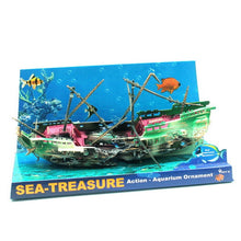 Load image into Gallery viewer, Aquarium Fish Tank Aquarium Landscaping Decoration Oxygen-enhancing Toy Rotten Shipwreck, Toy Rotten Shipwreck