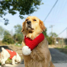 Load image into Gallery viewer, Pet Christmas Wool Scarf Medium &amp; Large Dog Saliva Towel, XXS, XS, S, M, L, XL
