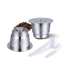 Load image into Gallery viewer, Reusable Stainless Steel Coffee Capsules with Multiple Filling Coffee Filters, Coffee Capsules