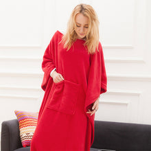 Load image into Gallery viewer, Spring and Autumn Soft and Thick Coral Fleece Blanket TV Blanket, Red, Pink, Navy