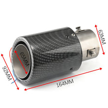 Load image into Gallery viewer, Car Modification Carbon Fiber Luminous Tail Throat LED Lights Modified Car Exhaust Pipe Spitfire Tail Throat, Side, Curling
