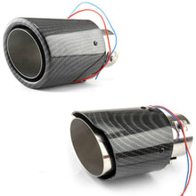 Load image into Gallery viewer, Car Modification Carbon Fiber Luminous Tail Throat LED Lights Modified Car Exhaust Pipe Spitfire Tail Throat, Side, Curling