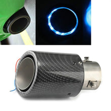 Load image into Gallery viewer, Car Modification Carbon Fiber Luminous Tail Throat LED Lights Modified Car Exhaust Pipe Spitfire Tail Throat, Side, Curling