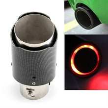 Load image into Gallery viewer, Car Modification Carbon Fiber Luminous Tail Throat LED Lights Modified Car Exhaust Pipe Spitfire Tail Throat, Side, Curling