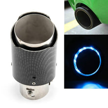Load image into Gallery viewer, Car Modification Carbon Fiber Luminous Tail Throat LED Lights Modified Car Exhaust Pipe Spitfire Tail Throat, Side, Curling