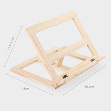 Load image into Gallery viewer, Wooden Reading Rack Children Notebook Stand Anti-myopia Book Stand, Log iron Clip, Log Wood Clip
