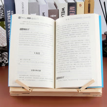 Load image into Gallery viewer, Wooden Reading Rack Children Notebook Stand Anti-myopia Book Stand, Log iron Clip, Log Wood Clip